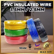  1.5MM 2.5MM PVC INSULATED WIRE FULL COPPER PVC INSULATED CABLE