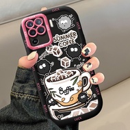 Case For OPPO A94 Reno 5F Reno5 F 5 Lite F19 Pro Summer Coffee Phone Silicone Shockproof