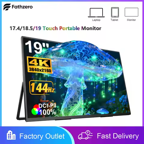 17.4/18.5/19 Inch Gaming Portable Monitor 4K 2160P 100Hz 144Hz HDR HDMI Type C for Phone,NS, PS5, XB