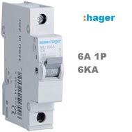 Hager MU Series 6A 10A 16A 20A 1 Pole 6KA MCB [ READY STOCK ]