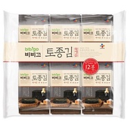 FROM KOREA Bibigo Sesame Oil Seaweed 5g*12pcs 비비고 참기름 토종김 5g*12pcs