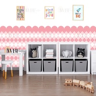 Argyle Pattern Fence Sticker – Argyle Pattern Kids’ Room Wallpaper