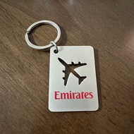 United Arkways Emirates A380 Airplane Hollow Texture Metal Keychain