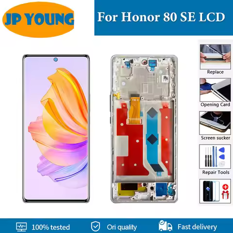 6.67" Original For Honor 80 SE LCD Display GIA-AN8 Touch Panel Screen Digitizer Assembly Parts Repai