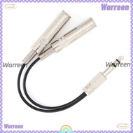 WARREEN 6.35mm Male to 2 6.35mm Female, Male to 2 Female 20cm/7.87in Breakout Splitter Cable, Y Audi