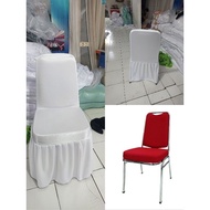 Futura White Pleated Chair COVER FUTURA 405 WHITE CHAIR COVER/ FUTURA CHAIR COVER/