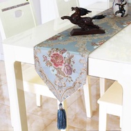桌旗現代簡約時尚歐式美式北歐地中海刺繡餐桌布藝茶幾旗長條桌布