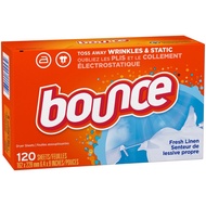 Bounce Fabric Softener Dryer Sheets, Outdoor Fresh/Fresh Linen/Free&Gentle, 80/120/240 sheets