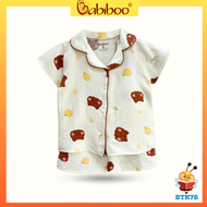 Bộ  Pijama bé gái Babiboo đồ bộ cho bé chất muslin thông thoáng nhiều họa tiết BTK76