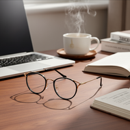 Trendy Korean glasses with clear frames, designed to block blue light for myopia ranging from -0.50 