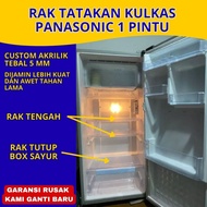 PANASONIC 1-DOOR CUSTOM ACRYLIC REFRIGERATOR RACK 5 MM THICKNESS - PANASONIC 1-DOOR REFRIGERATOR RAC