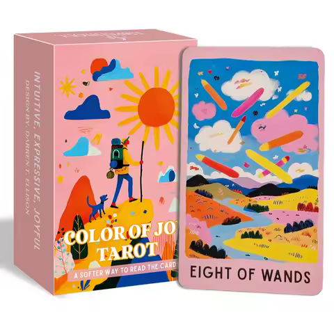 78 Original Tarot Cards with Guidebook, Color of Joy Tarot, Modern Illustration Design, Divination T