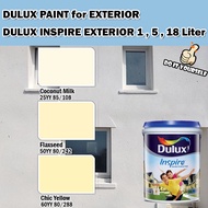 ICI DULUX INSPIRE EXTERIOR  PAINT COLLECTION 1 , 5 &amp; 18 Liter Coconut Milk / Flaxseed / Chic Yellow