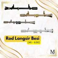 MJL - Rod Besi / Rod Langsir Besi / Steel Rod for Curtains ( 4ft - 6.5ft )