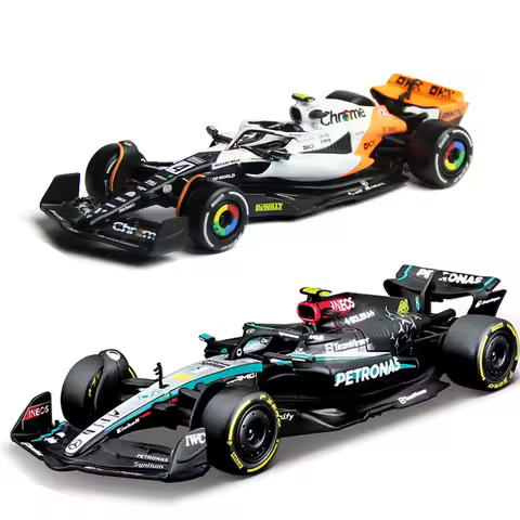 New 2025 F1 Bburago 1:43 Mclaren Mcl38 Miami Gp Monaco Gp Amg W15 F1 Alloy Miniature Diecast Model F