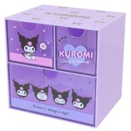 Sanrio Kuromi 日版桌上三格收納盒抽屜儲物小櫃桶