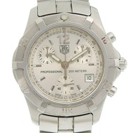 TAG HEUER Heuer 豪雅獨家 CN1111 不鏽鋼石英計時腕錶，銀色錶盤，男士款 [二手]