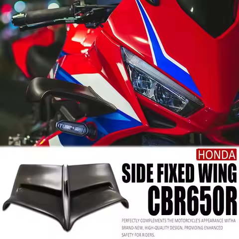 Motorcycle Aerodynamic ABS Wings Fairing for CBR650R CBR 650R CBR650R CBR 650 R 2024-2025 Black Side