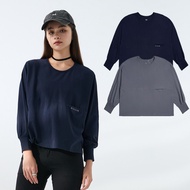 [ERSS] Women's Thin Long-Sleeved Long-Sleeved T-shirt Long-Sleeved Top All-Match Top Front Pocket Le