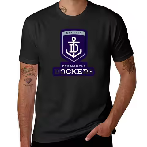 Fremantle Dockers AFL Mask T-Shirt sublime oversized summer tops mens graphic t-shirts hip hop