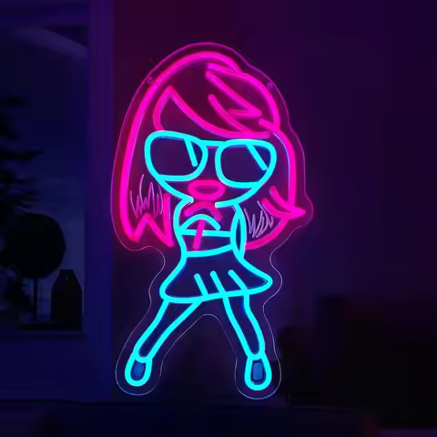 Chu Love Neon Sign Kiss LED Wall Light for Concert Fans Bedroom Dessert Shop Beauty Salon Art Gift f