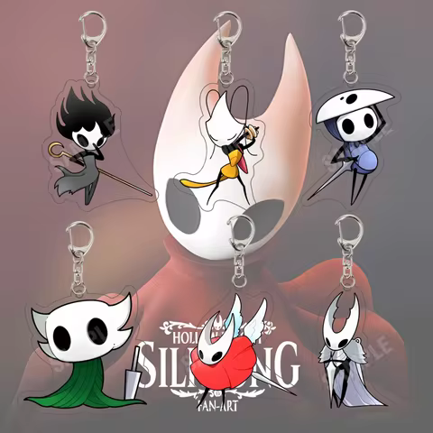 Hollow Knight 6CM Acrylic Keychain - the Knight Hornet Design Bag Pendant Collectible Gift for Game 