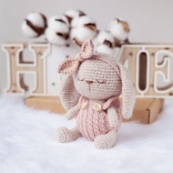 數位 Crochet Pattern Sleeping Bunny Girl with Outfit Amigurumi Toy - Digital Item