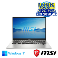 【送人體工學透氣電腦椅】MSI Prestige 14H B12UCX-456TW 銀 14吋商務筆電