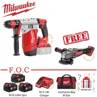 Milwaukee CHPX-502C M18 FUEL 3 mode 28mm Rotary Hammer + CAG100X-0 M18 FUEL 100mm Angle Grinder COMBO SET