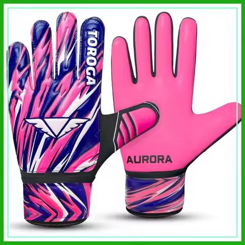 Soccer Goalie Gloves with Strong Grip & Double Wrist Support for Kids Youth Adults