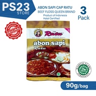 3 Bag, Abon Sapi Ratu, Beef Floss, 90g/bag, EXP SEP 2022