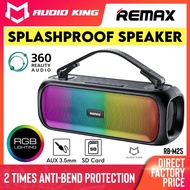 REMAX Speaker Bluetooth Speaker Waterproof Speaker Outdoor Speaker RGB AKM25 Black Bluetooth Speaker