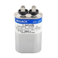 BOJACK 7.5 uF ±6% 7.5 MFD 370V/440V CBB65 Oval Run Start Capacitor for AC Motor Run or Fan Start and