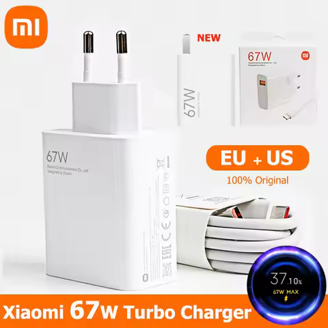 Xiaomi 67W Charger Turbo Fast Charge EU/US Adapter USB Type-C Cable for Redmi Note Pro Mi 13 Lite K6