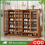 Bamboo Shoe cabinet Shoe Rack Wooden Shoe Cabinet Storage cabinet transparent Shoe Cabinet Rack Rak Kasut Kayu 鞋柜/鞋架