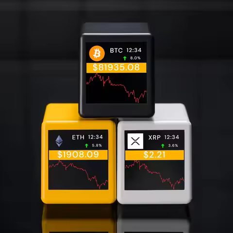 Desk Stock Clock BitCoin Cryptocurrency,Stock,Futures,Currency Exchange Rate,Price Tracker Ticker,Ti
