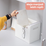 Inaso Storage Box Buku Desktop Box Container Dekorasi Meja Belajar Kerja Tempat Kosmetik Kotak Penyi