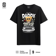 Haenha Bear Sugar Daddy This Is Chaos Distro - T Shirt Screen Print Unisex Black White Sage Cream