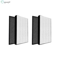 2X FY1413/40 Active Carbon &amp; FY1410/40 Hepa Replacement Filter for Philips Air Purifier Serie,Replace AC1214/1215/1217