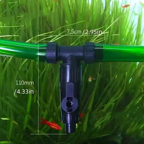 Aqua Water Changer Valve - 3-Way Flow Control, T Connecter Uncharged System, Manual Operation, No Ba