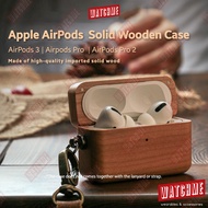 Apple Airpod Case, Solid Wood Series (Handicraft Full Cover Protect Wooden Casing For Airpod Pro, Pr