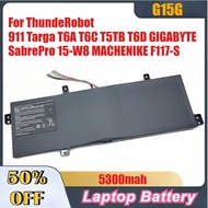 5300mAh 11.4V G15G Laptop Battery For ThundeRobot 911 Targa T6A T6C T5TB T6D GIGABYTE SabrePro 15-W8