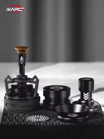 IKAPE 5-in-1 Espresso Tool Kit 51/54/58MM Tamper Distributor WDT Tool Puck Screen Dosing Funnel Coff