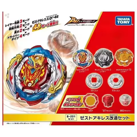 Takara Tomy Bey BU B-201 Zest Achilles Customize Set BLADED CARD GAME