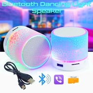 💥READY STOCK💥Colorful LED Light Mini Portable Bluetooth Speaker Support USB/ AUX/ TF Card