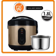 Mayer MMRCS18 Rice Cooker with Stainless Steel Pot 1.8L
