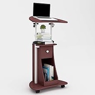 Stand-up Computer Desk, Mobile Desk, Conference, Podium, Lift Table, Laptop Bedside Table, Rolling Computer Table (Color : C) Fashionable