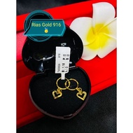 Rias Gold 916 💎 Anting Anting Emas Tulen 916