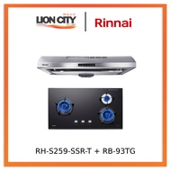 Rinnai RH-S259-SSR-T Cooker Hood + RB-93TG Schott Glass Hob