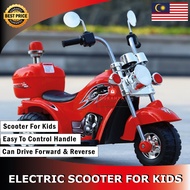 Electric scooter for kids Skuter elektrik budak tiga roda Three 3 wheels Rechargeable children toy bike with storage boX